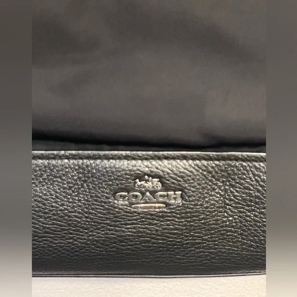 Coach 2017 Black Nylon/Leather Tote B1777-F57903 - Picture 2 of 14